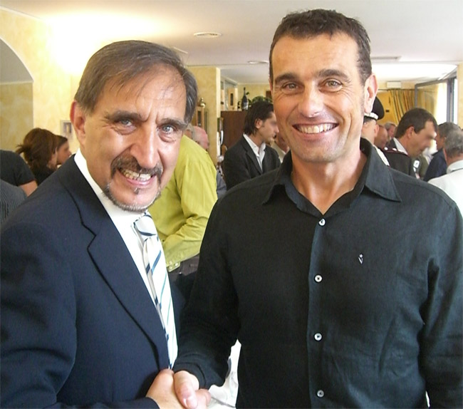 Paolo Baglietto e il Ministro della Difesa Ignazio La Russa - Ellera, 30 maggio 2009